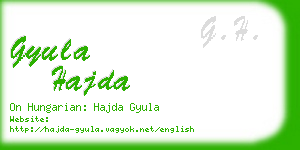 gyula hajda business card